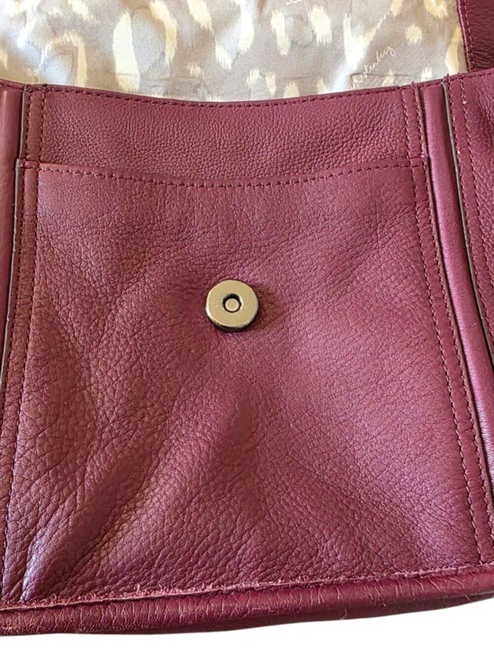 Aimee Kestenberg Oxblood Fierce Leather Saddle Crossbody Bag Burgundy - Picture 16 of 16